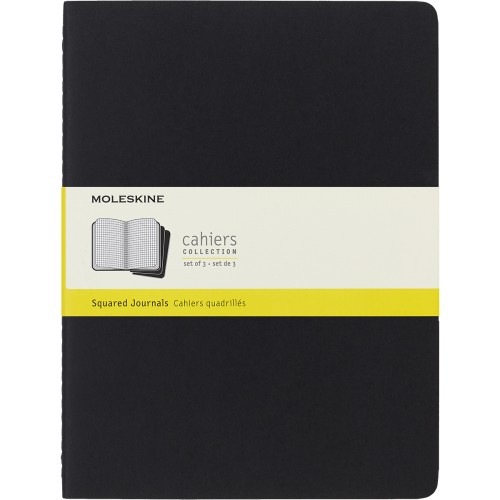 Moleskine Cahier Journals XL Black Square Pack 3 Moleskine Cahier Journals XL Black Square Pack 3