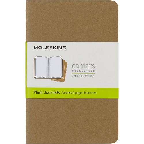 Moleskine Cahier Journals Pocket Kraft Brown Plain Pack 3 Moleskine Cahier Journals Pocket Kraft Brown Plain Pack 3
