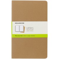 Moleskine Cahier Journals Large Kraft Brown Plain Pack 3