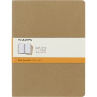 Moleskine Cahier Journals XL Kraft Brown Ruled Pack 3