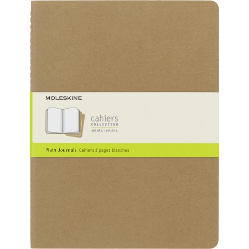 Moleskine Cahier Journals XL Kraft Brown Plain Pack 3 Moleskine Cahier Journals XL Kraft Brown Plain Pack 3