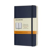 Moleskine Notebook Pocket Ruled Sapphire Blue Soft