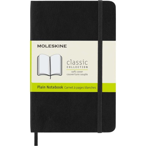 Moleskine Notebook Pocket Black Soft Cover Plain Moleskine Notebook Pocket Black Soft Cover Plain