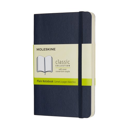 Moleskine Notebook Pocket Sapphire Blue Soft Cover Plain Moleskine Notebook Pocket Sapphire Blue Soft Cover Plain