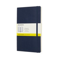 Moleskine Notebook Large Sapphire Blue Soft Cover Square