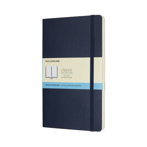 Moleskine Notebook Large Sapphire Blue Soft Cover Dot Moleskine Notebook Large Sapphire Blue Soft Cover Dot