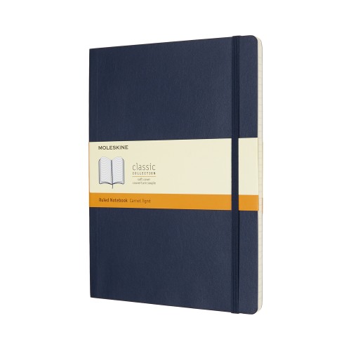 Moleskine Notebook XL Sapphire Blue Soft Cover Ruled Moleskine Notebook XL Sapphire Blue Soft Cover Ruled