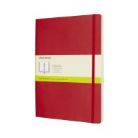Moleskine Notebook XL Scarlet Red Soft Cover Plain