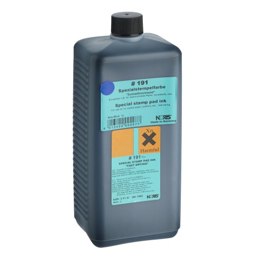 Noris #191 Quick-Dry Pad Ink 1 Litre Blue Noris #191 Quick-Dry Pad Ink 1 Litre Blue