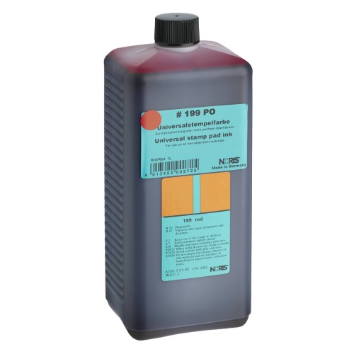 Noris #199 Universal Pad Ink 1 Litre Red Noris #199 Universal Pad Ink 1 Litre Red