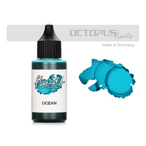 Octopus Fluids Alcohol Ink Ocean Blue 30ml Octopus Fluids Alcohol Ink Ocean Blue 30ml