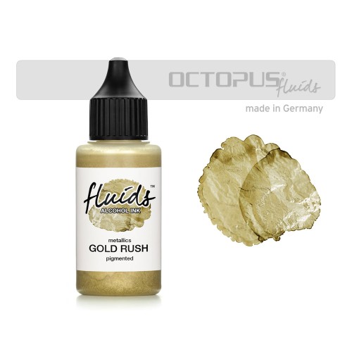 Octopus Fluids Alcohol Ink Gold Rush Metallic 30ml Octopus Fluids Alcohol Ink Gold Rush Metallic 30ml