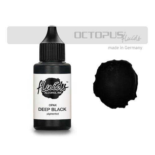 Octopus Fluids Alcohol Ink Opak Deep Black 30ml Octopus Fluids Alcohol Ink Opak Deep Black 30ml