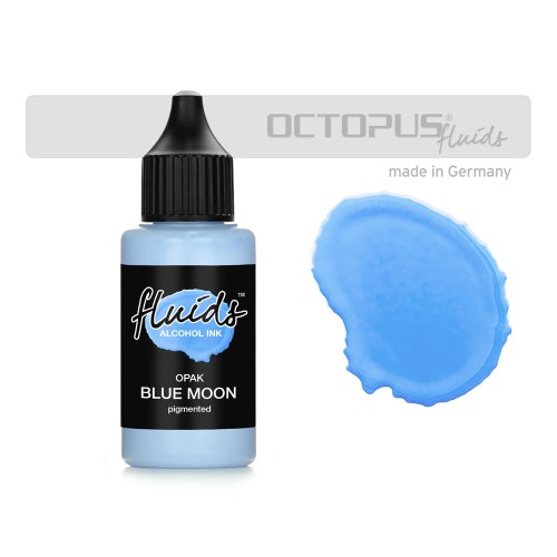Octopus Fluids Alcohol Ink Opak Blue Moon 30ml Octopus Fluids Alcohol Ink Opak Blue Moon 30ml
