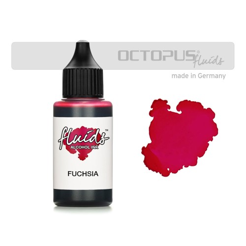 Octopus Fluids Alcohol Ink Fuchsia Pink 30ml Octopus Fluids Alcohol Ink Fuchsia Pink 30ml