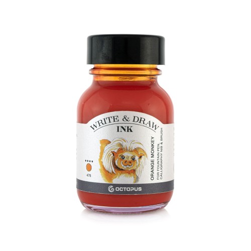 Octopus Fluids Write and Draw Ink 476 Orange Monkey 50ml Octopus Fluids Write and Draw Ink 476 Orange Monkey 50ml