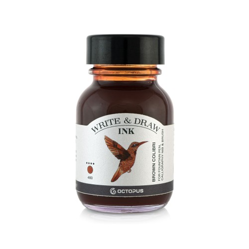 Octopus Fluids Write and Draw Ink 480 Brown Colibri 50ml Octopus Fluids Write and Draw Ink 480 Brown Colibri 50ml