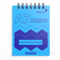 Silvine Twin Wire Polyprop Notebook A7 160 Pages Assorted Colours