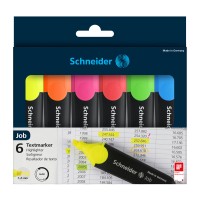 Schneider Highlighter Job Assorted Wallet 6pcs